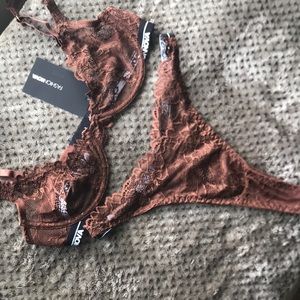 Fashion Nova Romance Bra and Thong Set